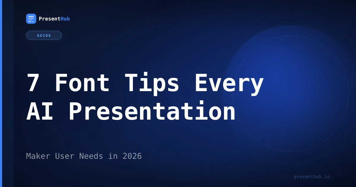 7 Font Tips Every AI Presentation Maker User Needs in 2026
