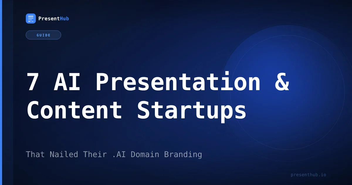 7 AI Presentation & Content Startups That Nailed Their .AI Domain Branding