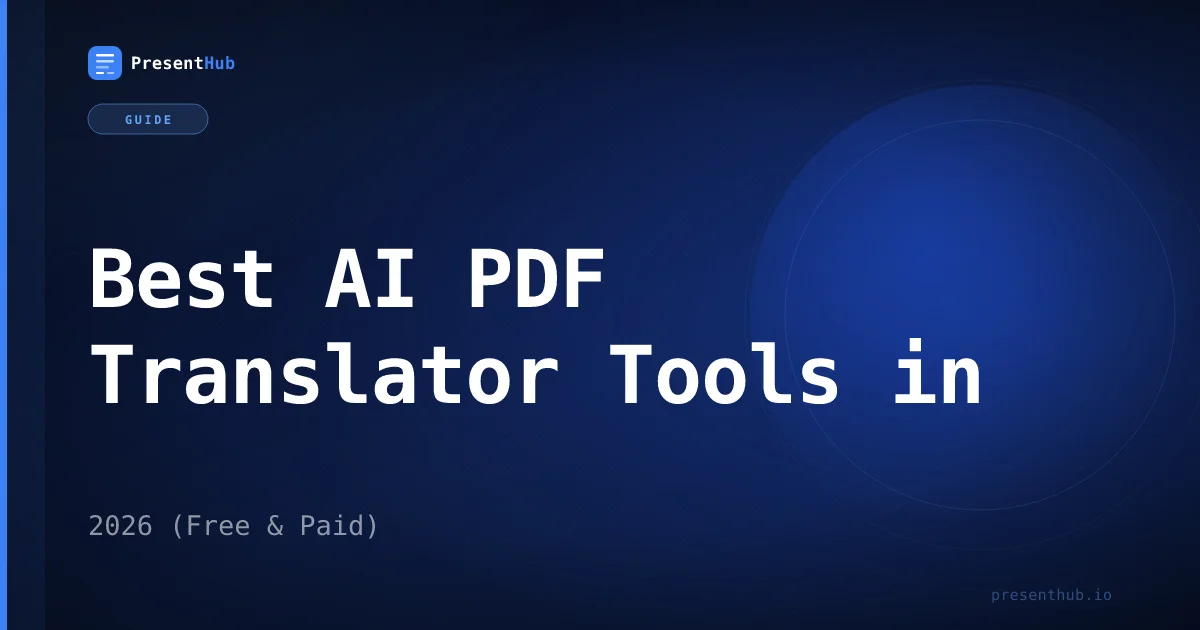 Best AI PDF Translator Tools in 2026 (Free & Paid)